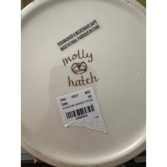 NWT Molly Hatch Pumpkin Harvest 56 Ounce Ceramic Pitcher - Picture 13 of 13